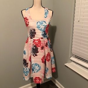 Guess Floral Eyelet Overlay Dress - 12